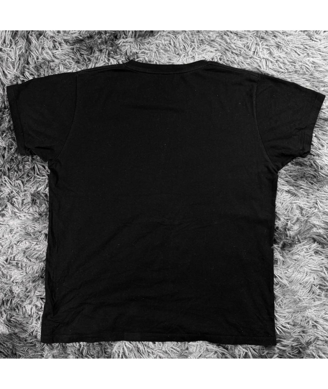 SAINT LAURENT Черная хлопковая футболка, фото 2