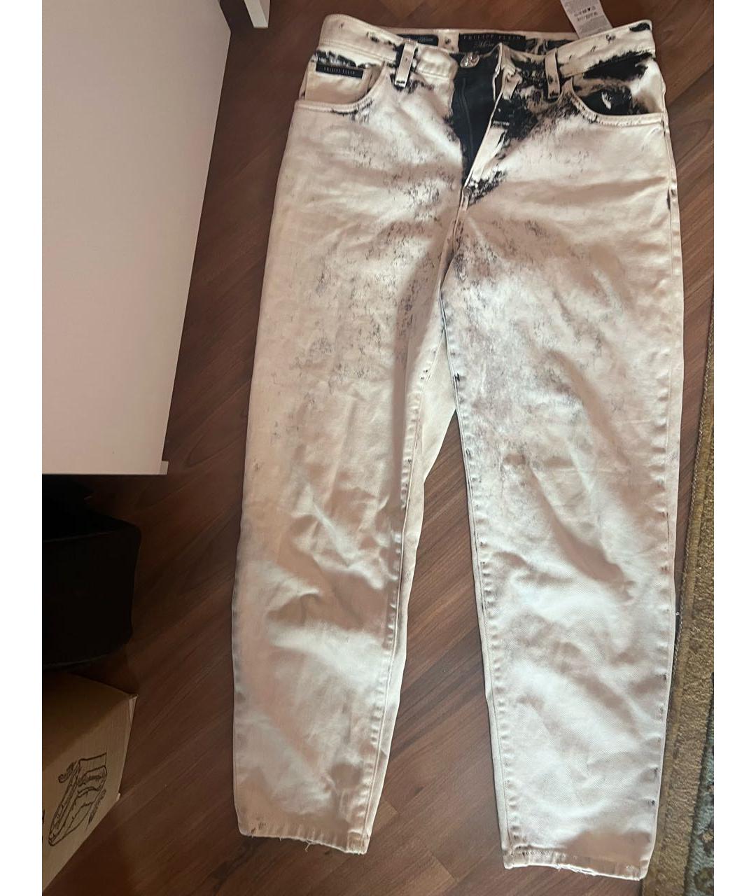 PHILIPP PLEIN Бежевые прямые джинсы, фото 5