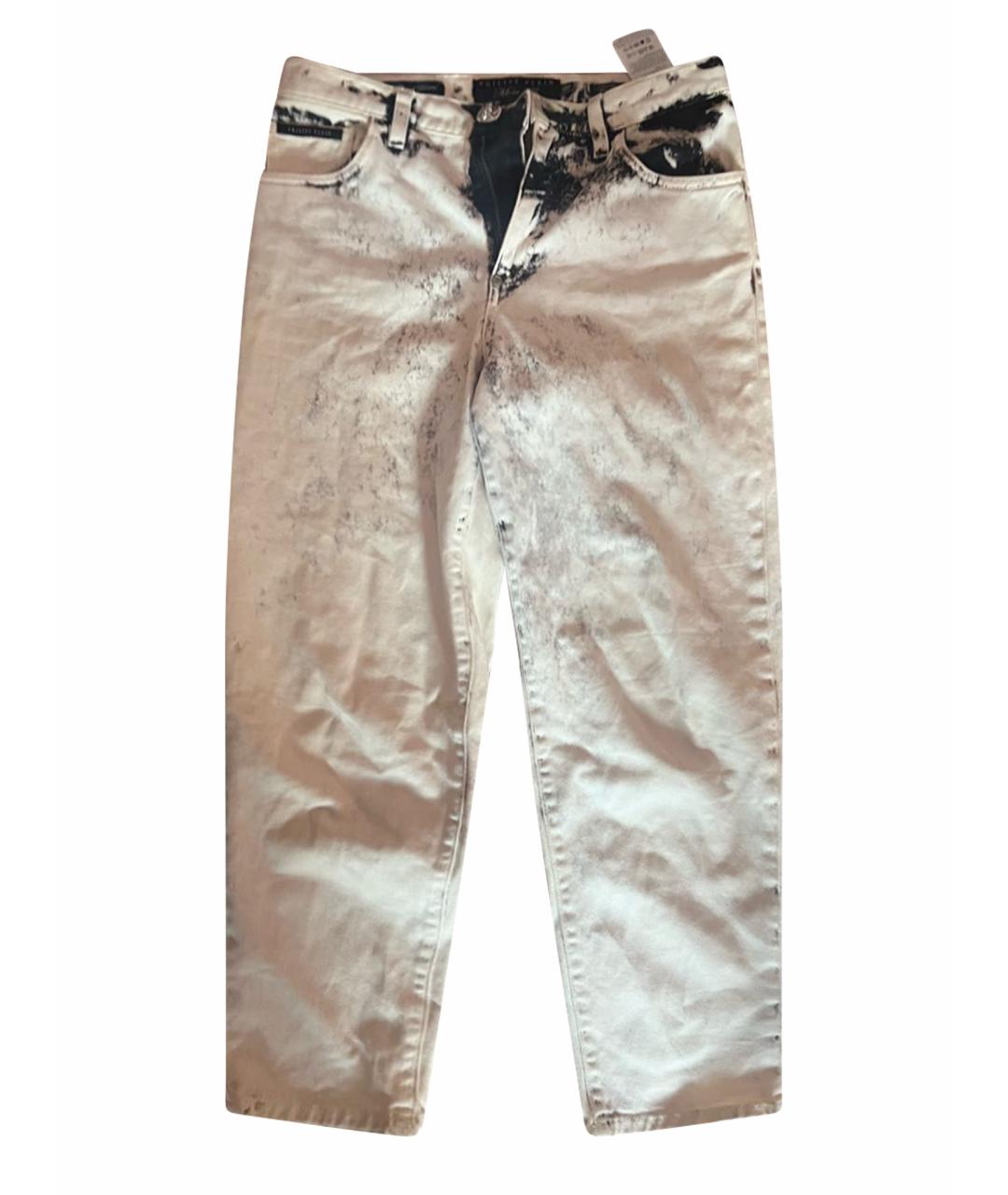 PHILIPP PLEIN Бежевые прямые джинсы, фото 1