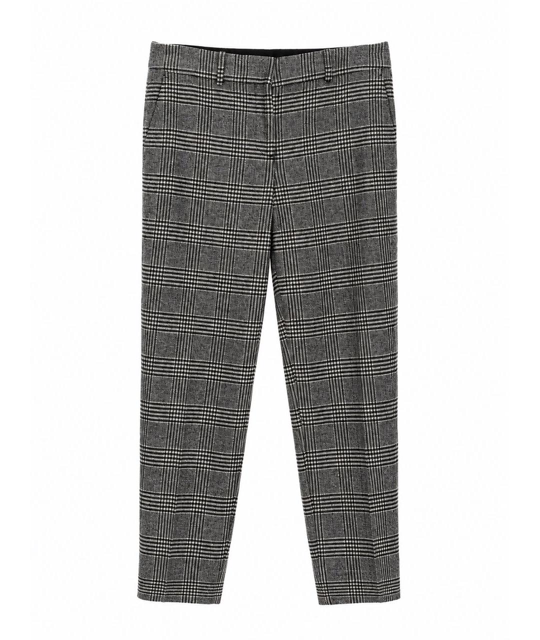 ERMANNO SCERVINO Серые шерстяные прямые брюки, фото 1