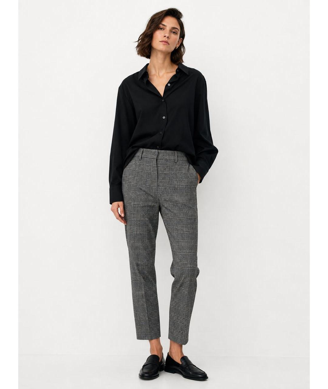 ERMANNO SCERVINO Серые шерстяные прямые брюки, фото 8