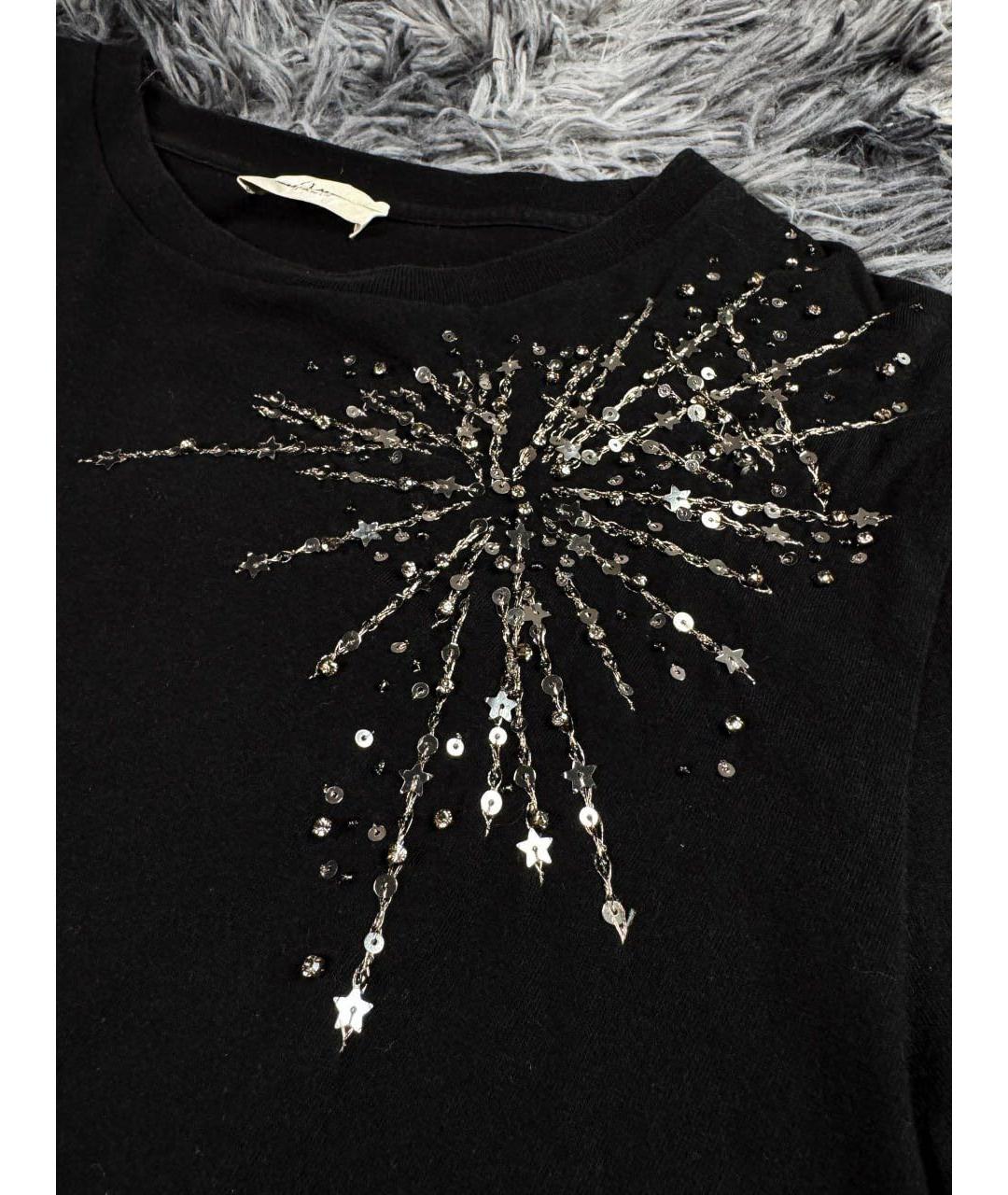 SAINT LAURENT Черная хлопковая футболка, фото 5