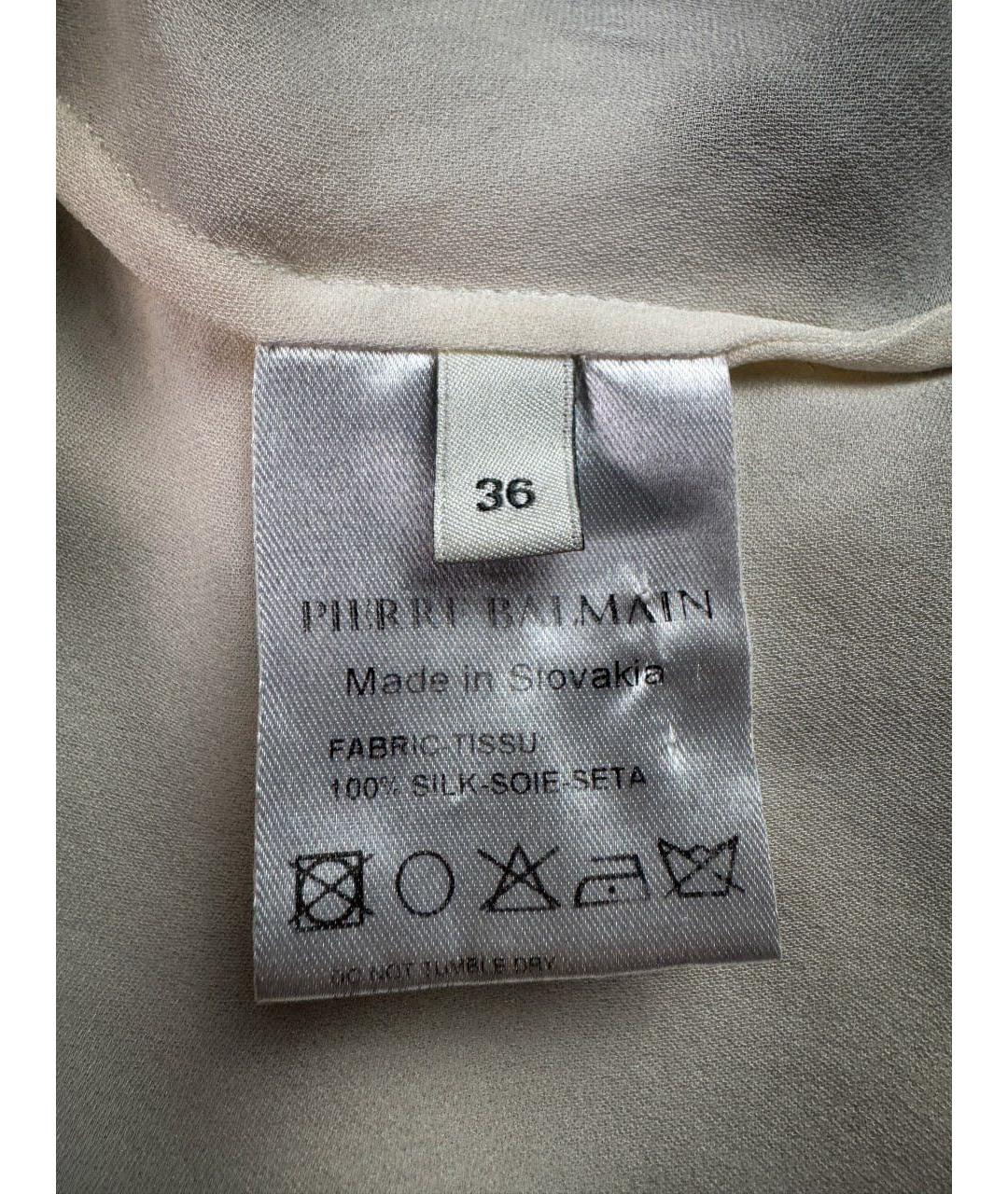 PIERRE BALMAIN Белая шелковая рубашка, фото 5