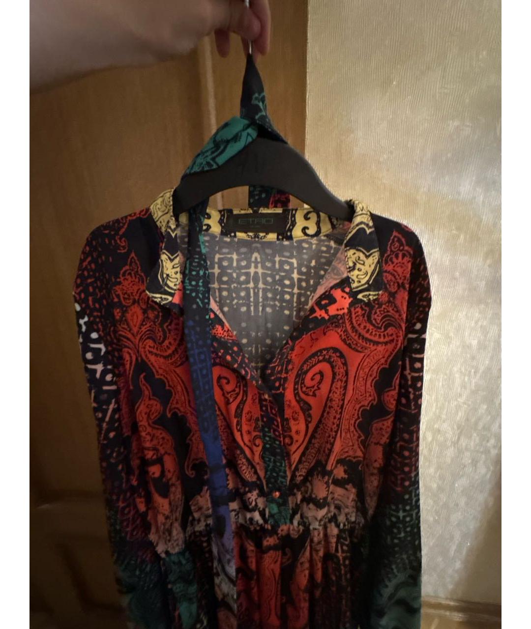 ETRO Мульти шелковое вечернее платье, фото 3