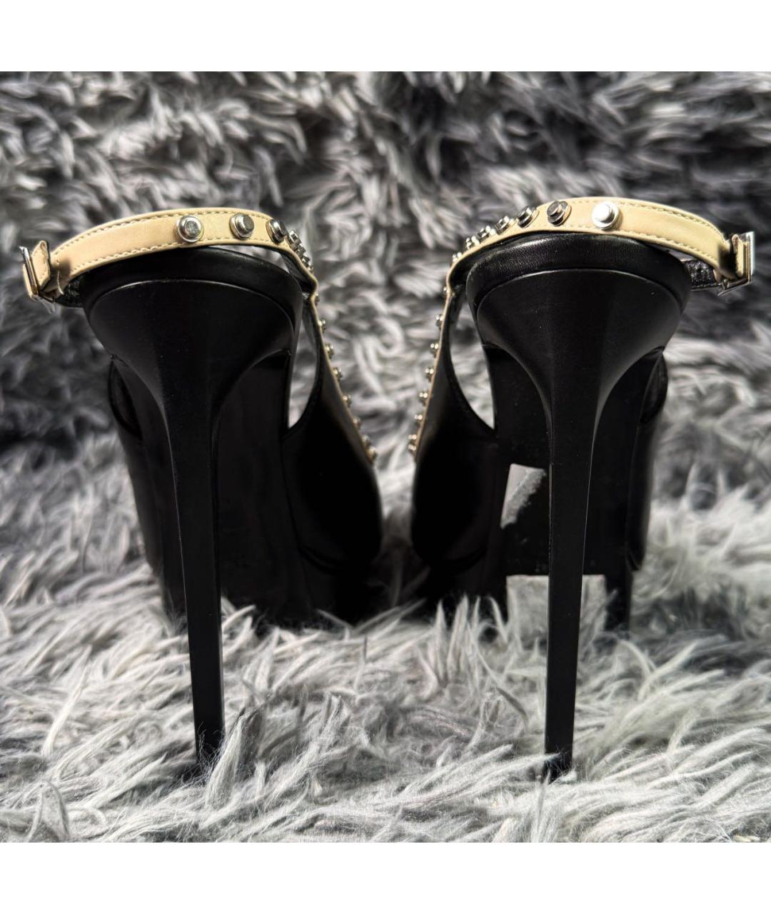 SAINT LAURENT Черные кожаные туфли, фото 4