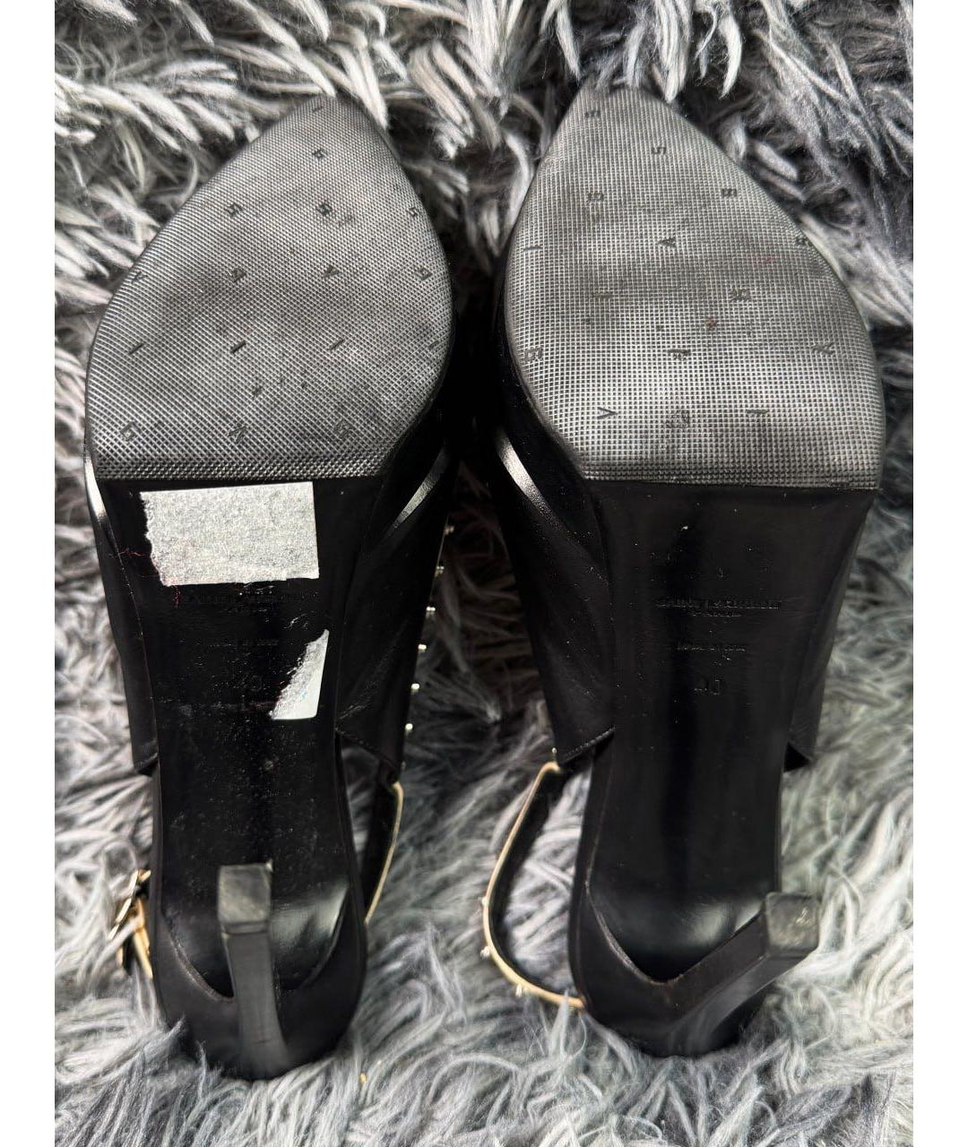 SAINT LAURENT Черные кожаные туфли, фото 5