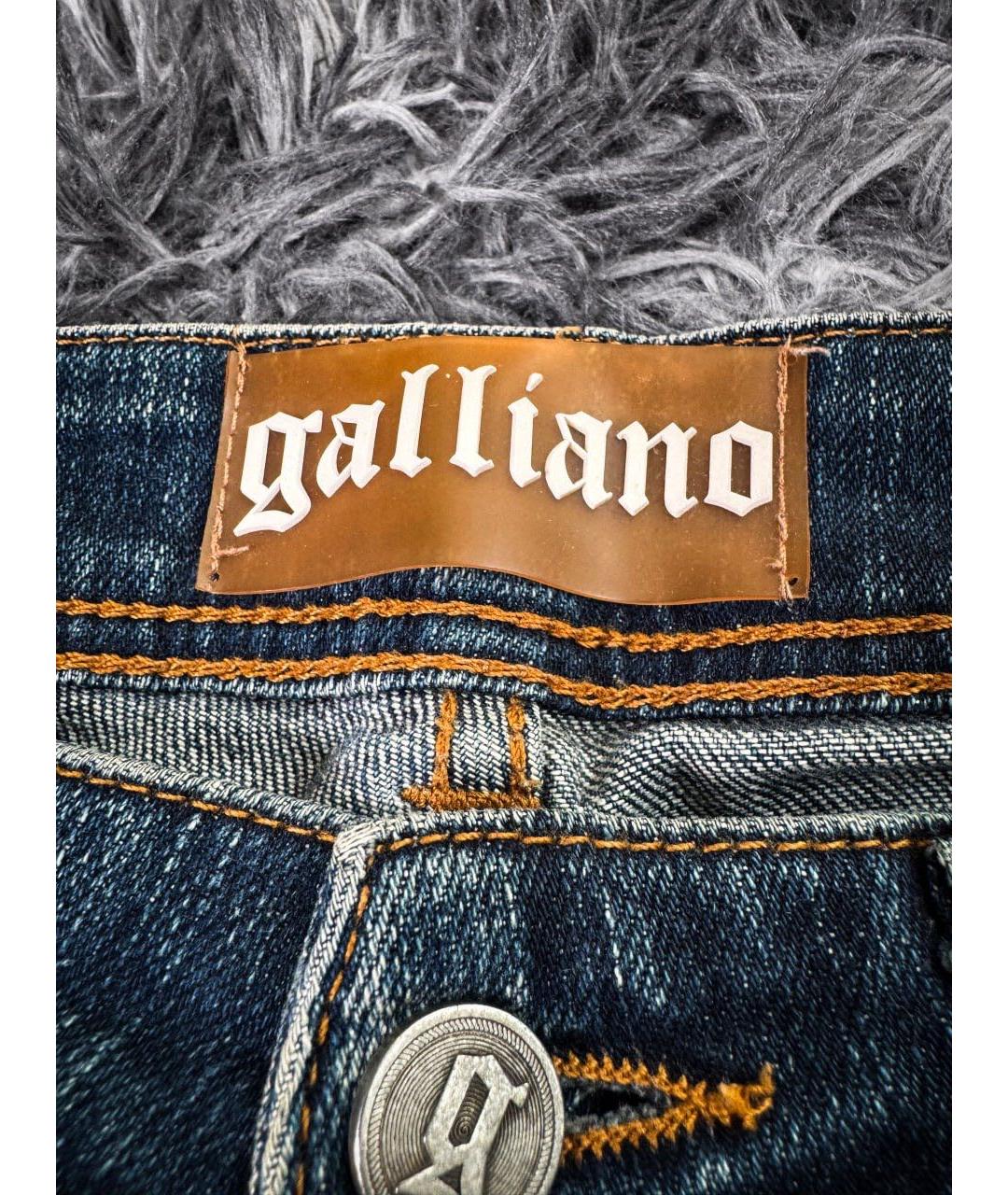 JOHN GALLIANO Темно-синие хлопковые джинсы слим, фото 7