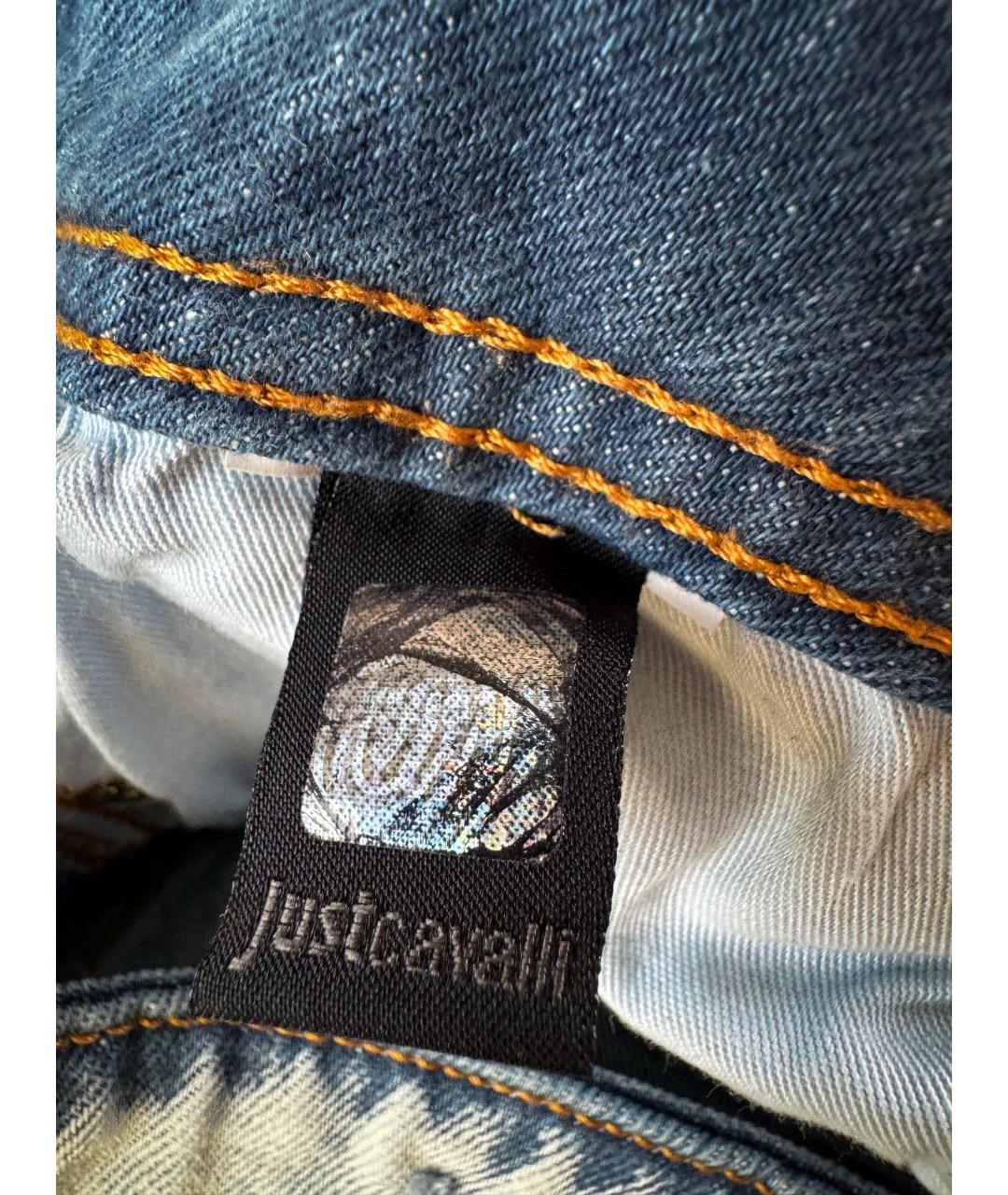 JUST CAVALLI Белые хлопковые джинсы слим, фото 5
