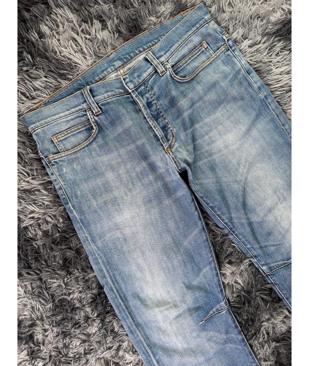 BALMAIN Голубые хлопковые джинсы, фото 4