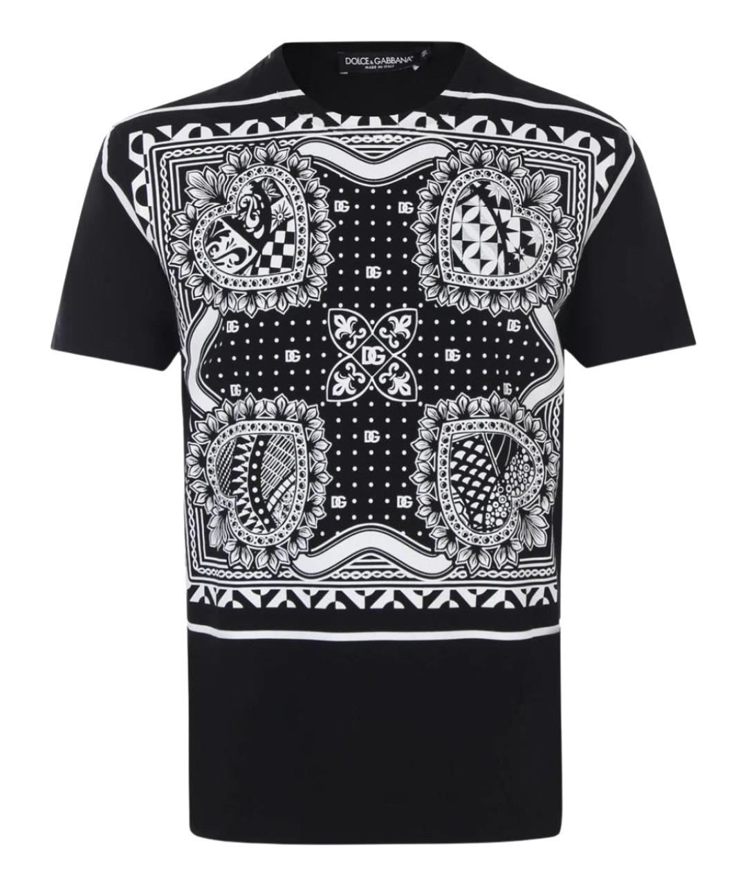 DOLCE&GABBANA Черная хлопковая футболка, фото 1