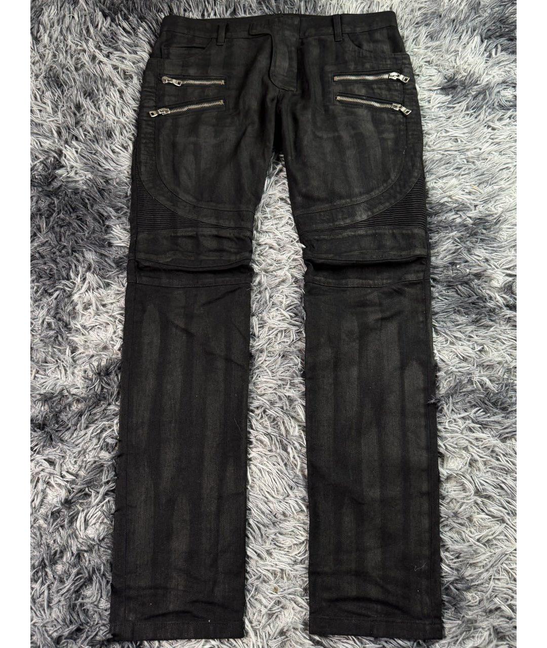 BALMAIN Черные хлопковые джинсы скинни, фото 9