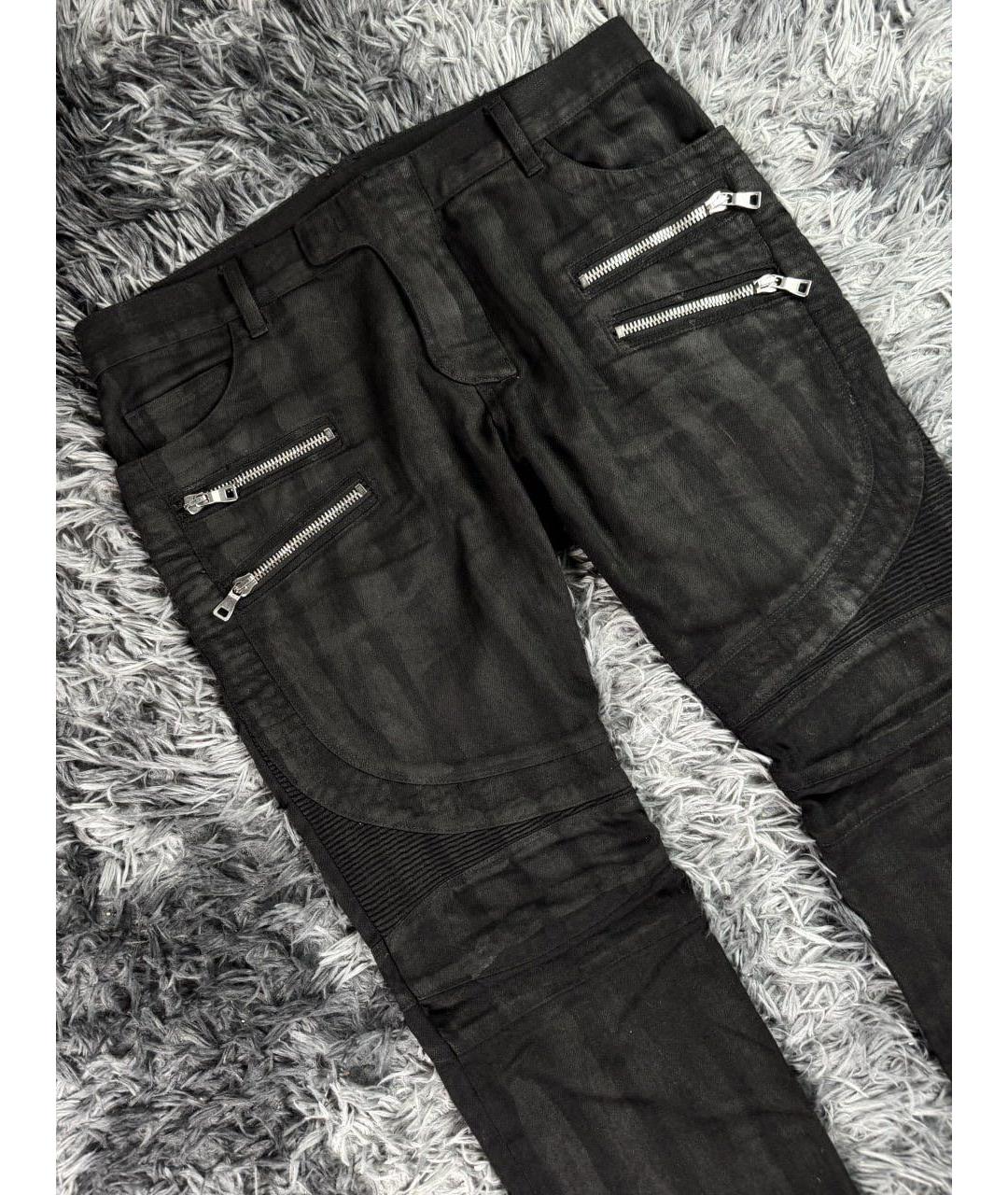 BALMAIN Черные хлопковые джинсы скинни, фото 4