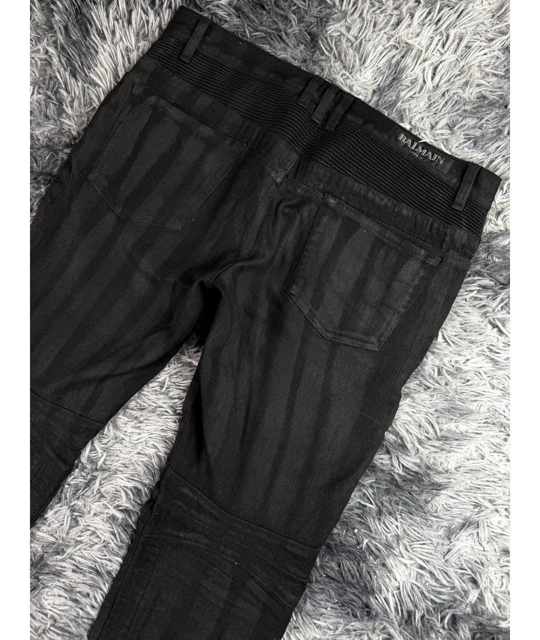 BALMAIN Черные хлопковые джинсы скинни, фото 5