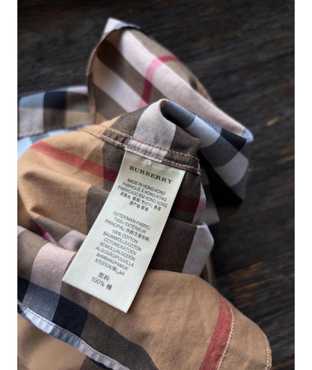 BURBERRY Хлопковая классическая рубашка, фото 6