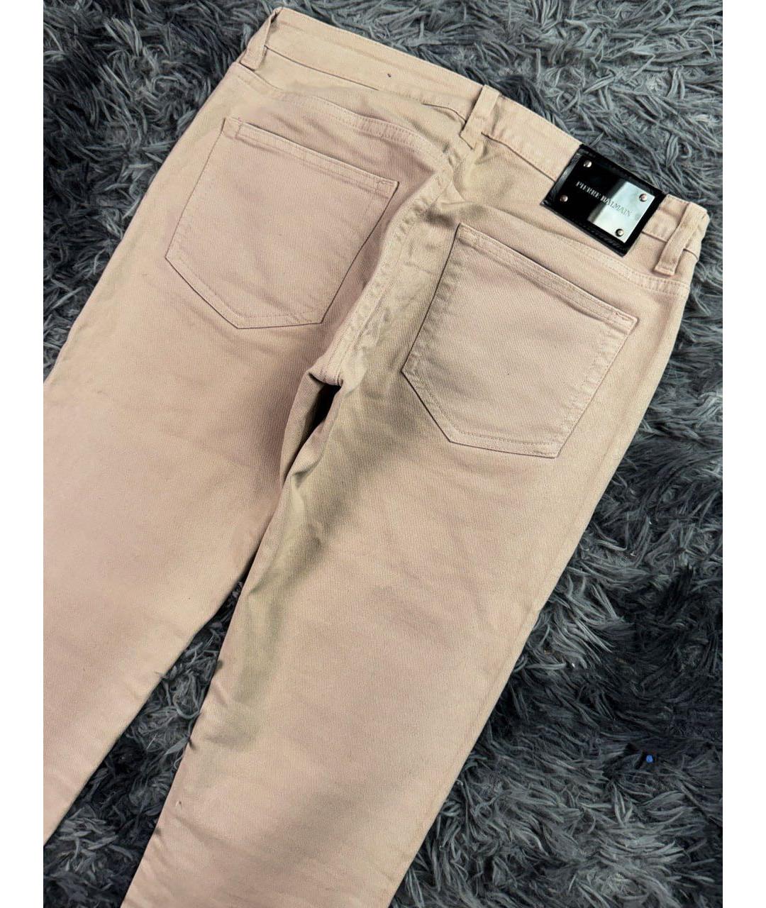 PIERRE BALMAIN Бежевые хлопковые джинсы слим, фото 3