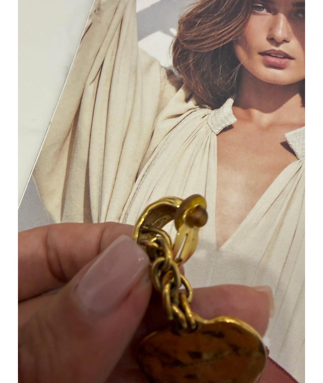 SAINT LAURENT Золотые серьги, фото 3