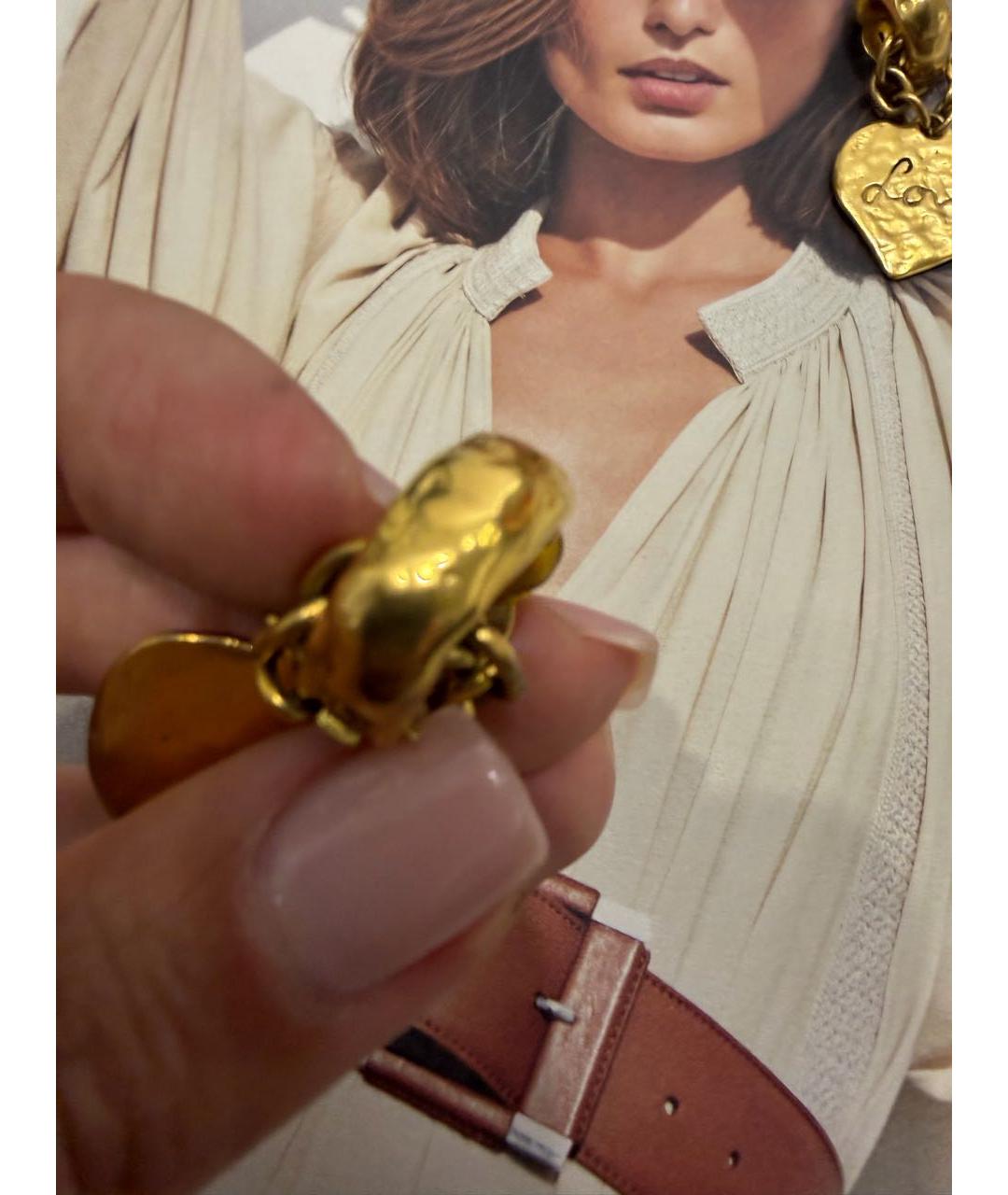 SAINT LAURENT Золотые серьги, фото 4