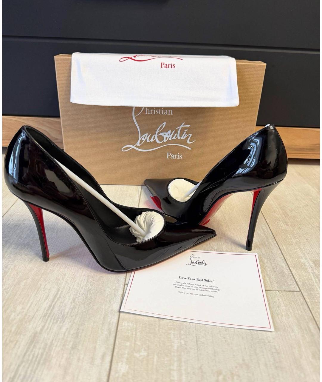 CHRISTIAN LOUBOUTIN Черные туфли из лакированной кожи, фото 4