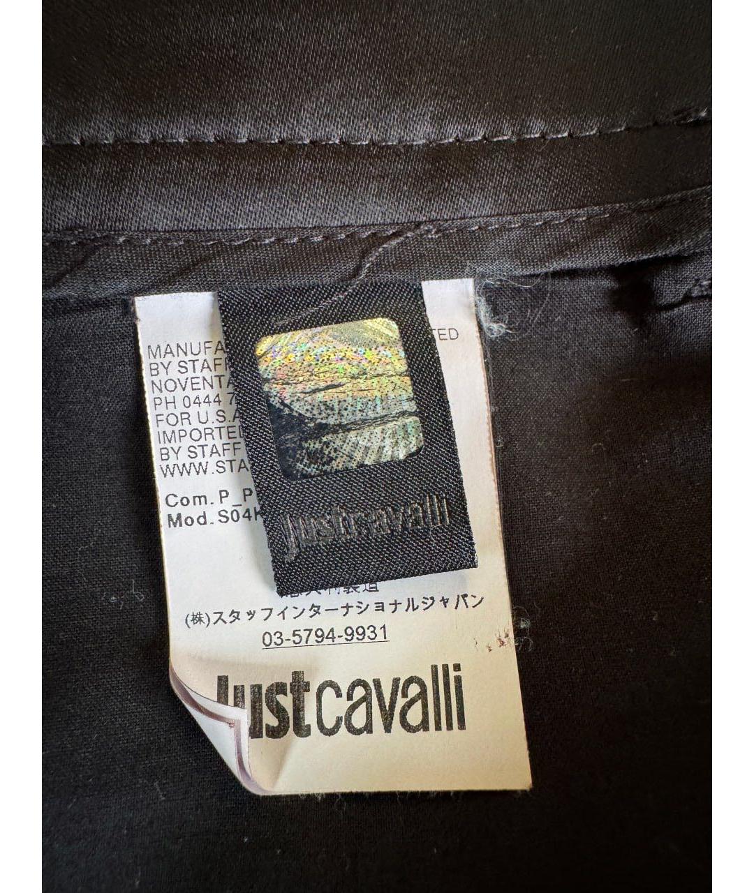 JUST CAVALLI Черные хлопковые джинсы слим, фото 5
