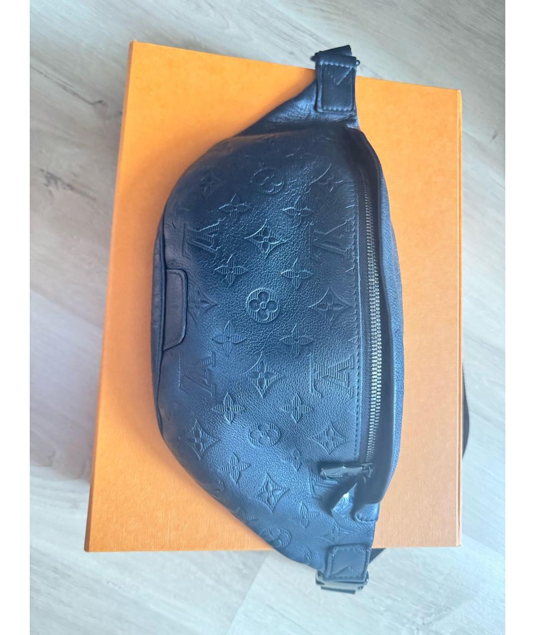 LOUIS VUITTON Черная кожаная поясная сумка, фото 2