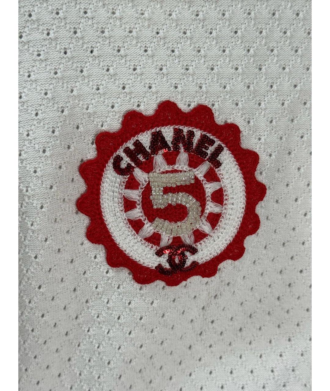 CHANEL Белое хлопковое повседневное платье, фото 8