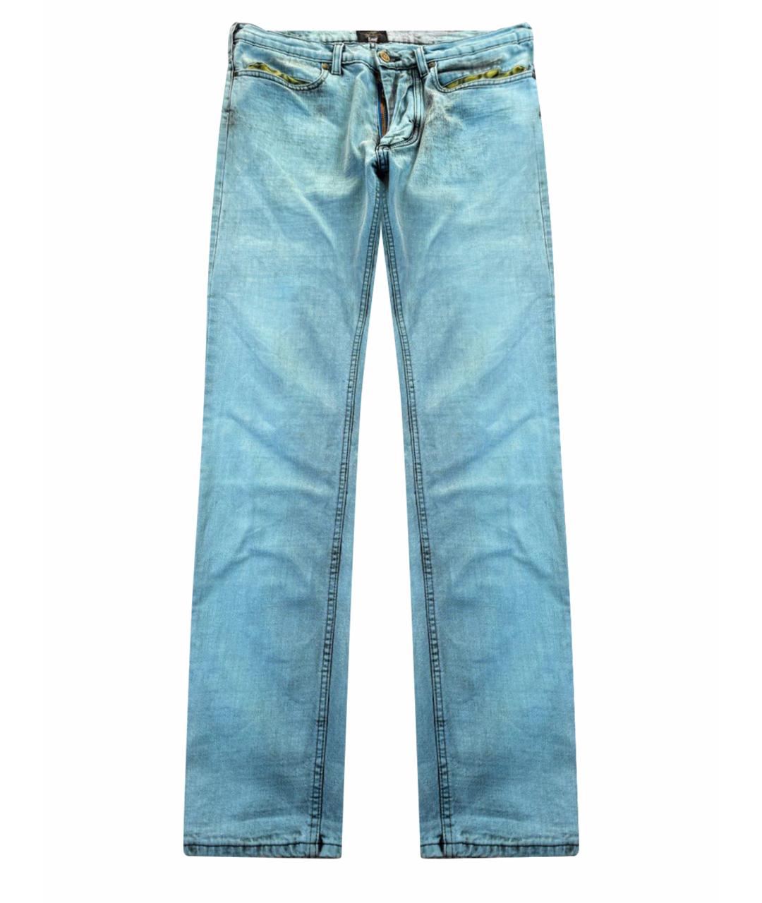VIVIENNE WESTWOOD Бирюзовые хлопковые джинсы скинни, фото 1