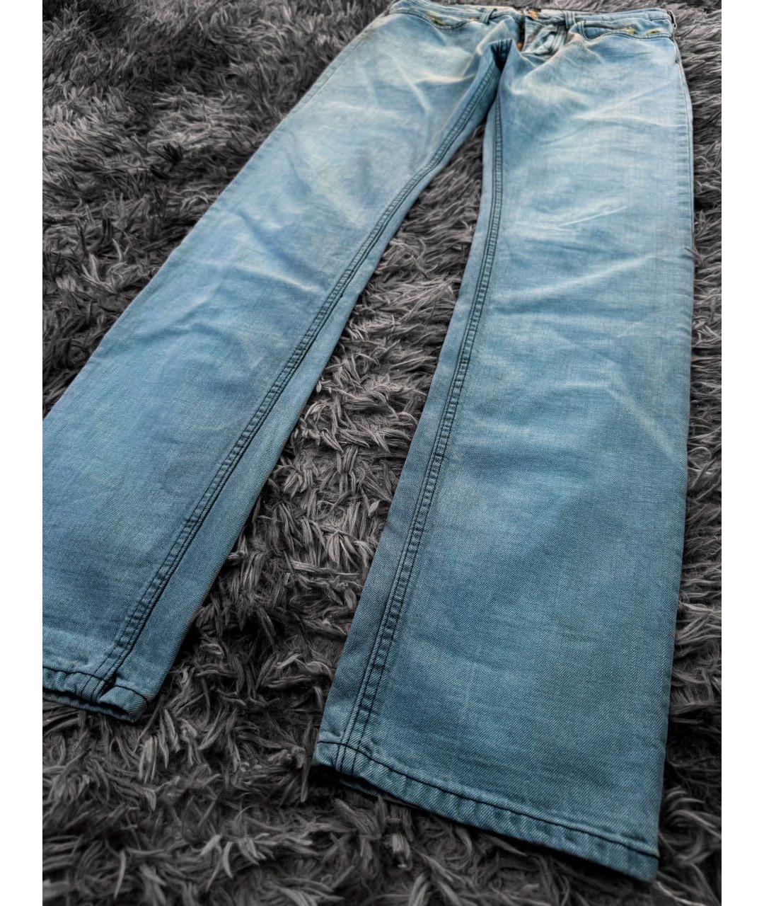 VIVIENNE WESTWOOD Бирюзовые хлопковые джинсы скинни, фото 5