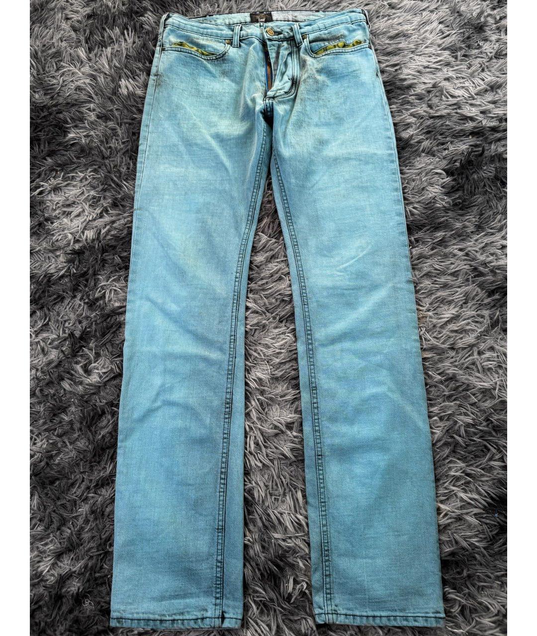 VIVIENNE WESTWOOD Бирюзовые хлопковые джинсы скинни, фото 9