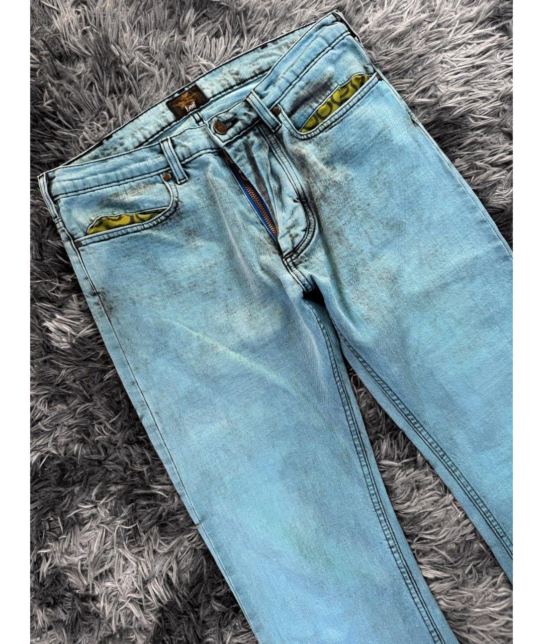 VIVIENNE WESTWOOD Бирюзовые хлопковые джинсы скинни, фото 4