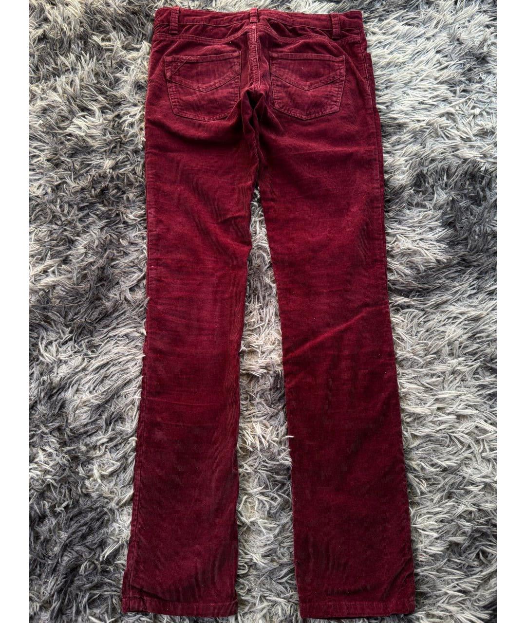 ZADIG & VOLTAIRE Бордовые хлопковые джинсы слим, фото 2