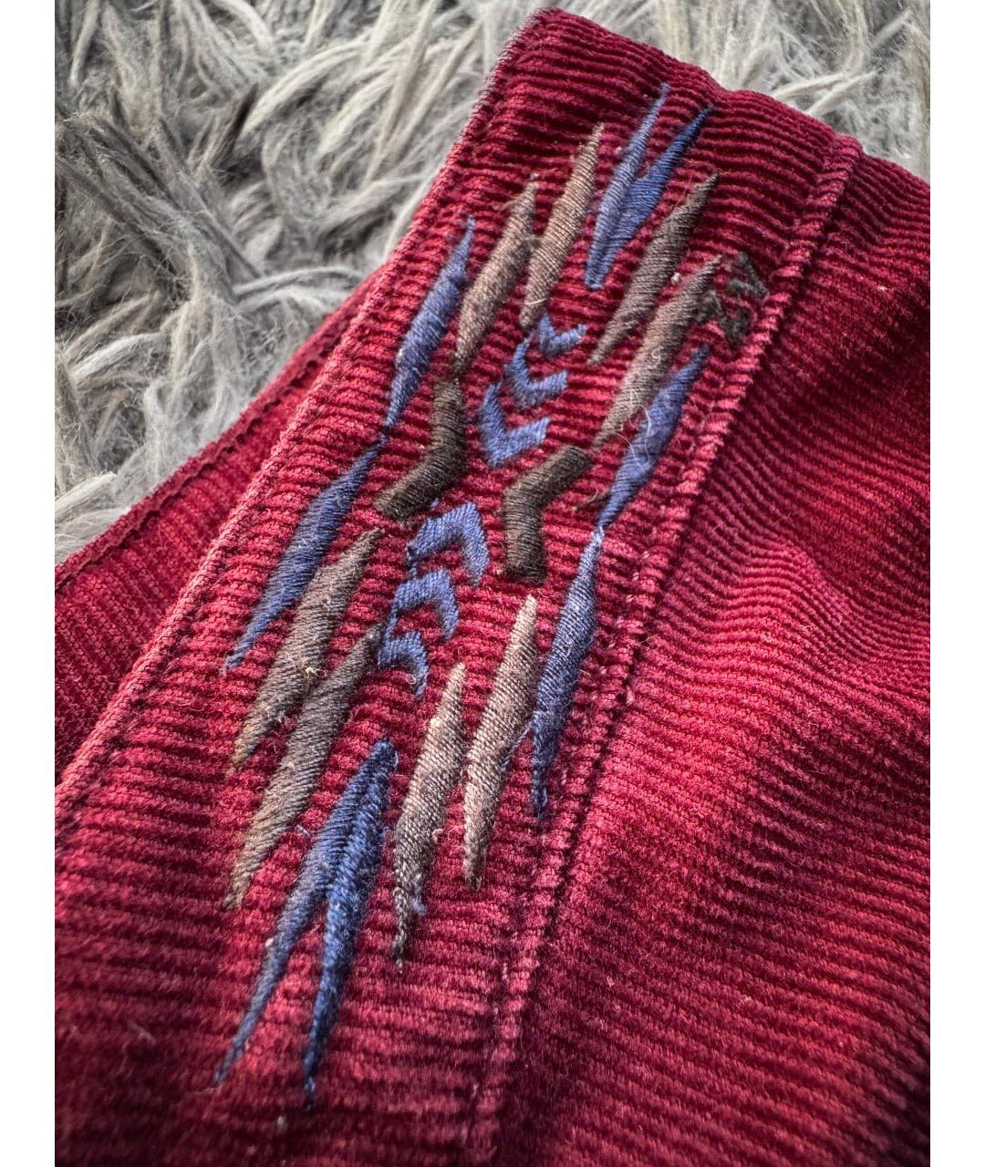 ZADIG & VOLTAIRE Бордовые хлопковые джинсы слим, фото 6