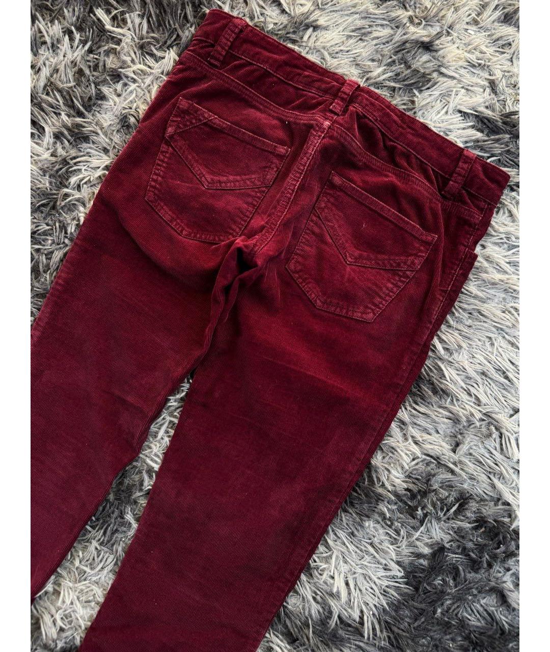 ZADIG & VOLTAIRE Бордовые хлопковые джинсы слим, фото 3