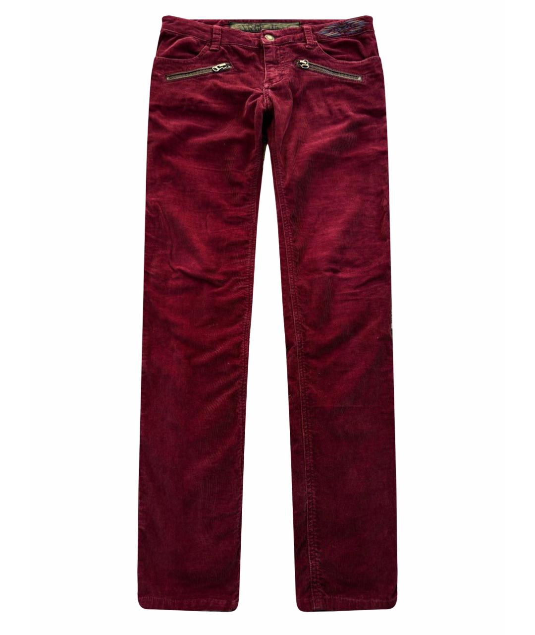 ZADIG & VOLTAIRE Бордовые хлопковые джинсы слим, фото 1
