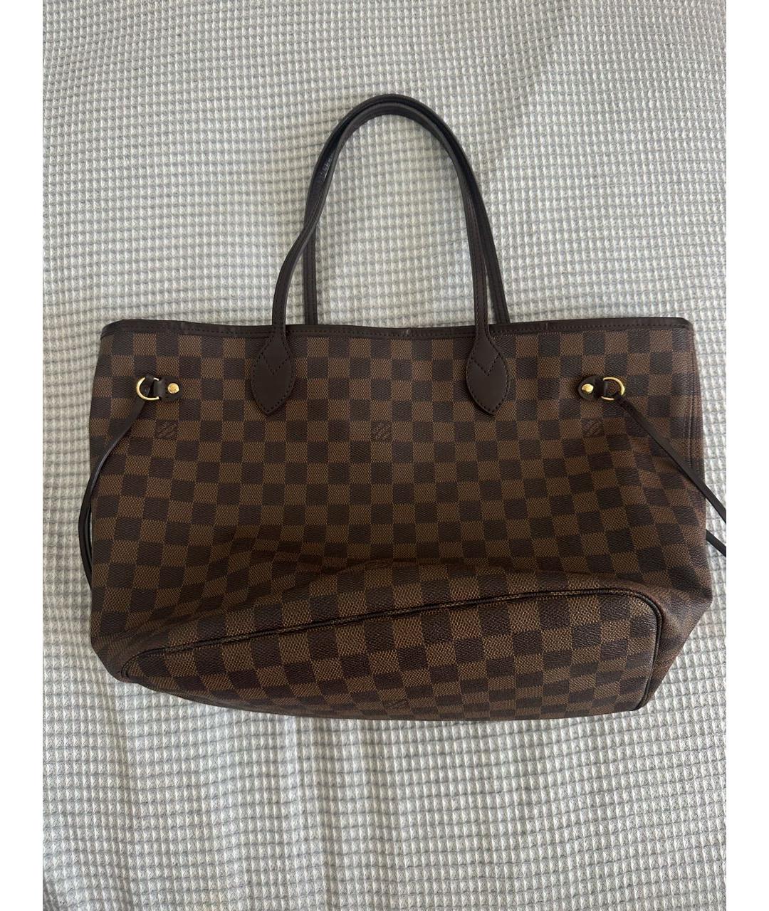 LOUIS VUITTON Коричневая сумка тоут из канвы, фото 2