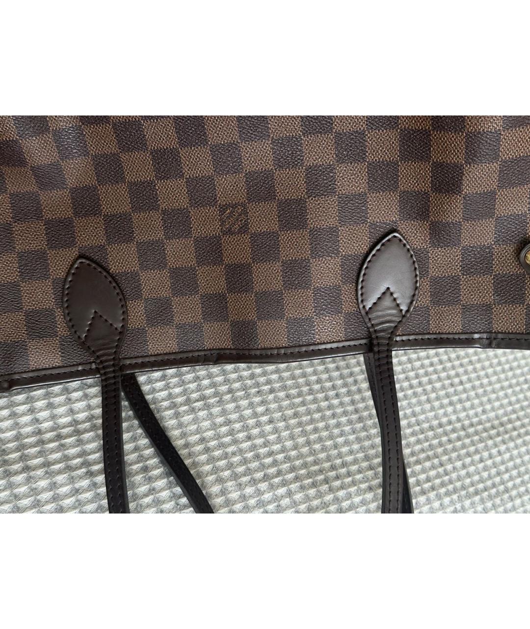 LOUIS VUITTON Коричневая сумка тоут из канвы, фото 6