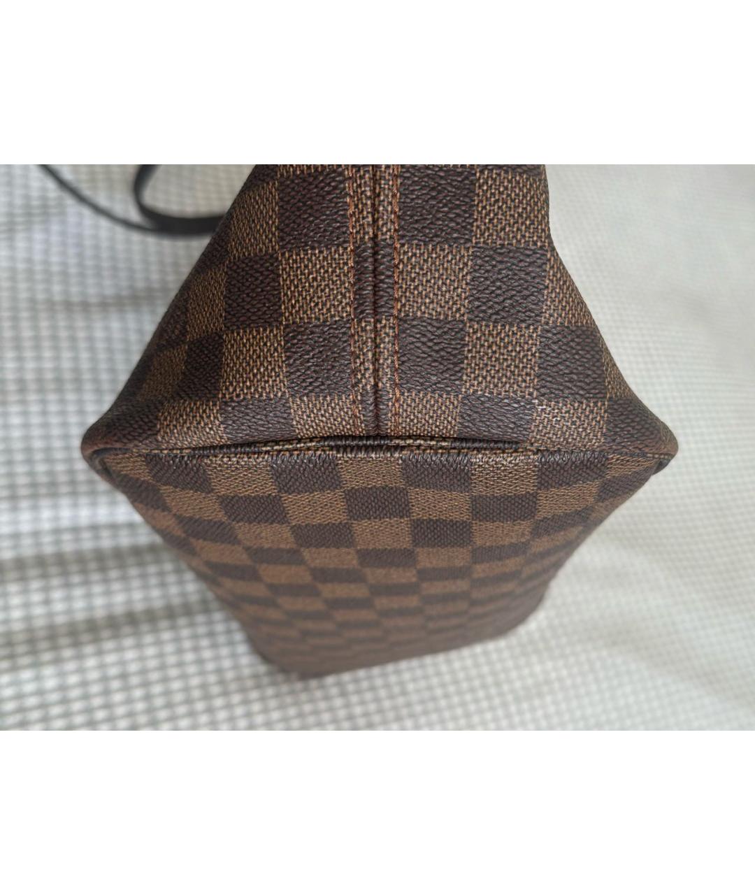 LOUIS VUITTON Коричневая сумка тоут из канвы, фото 5