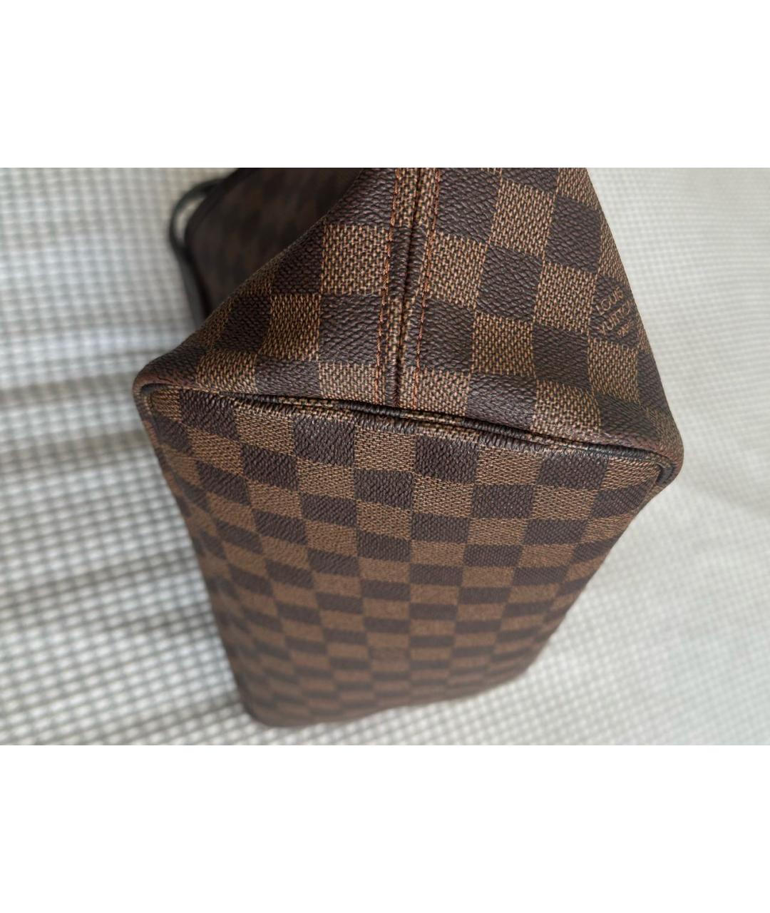 LOUIS VUITTON Коричневая сумка тоут из канвы, фото 4