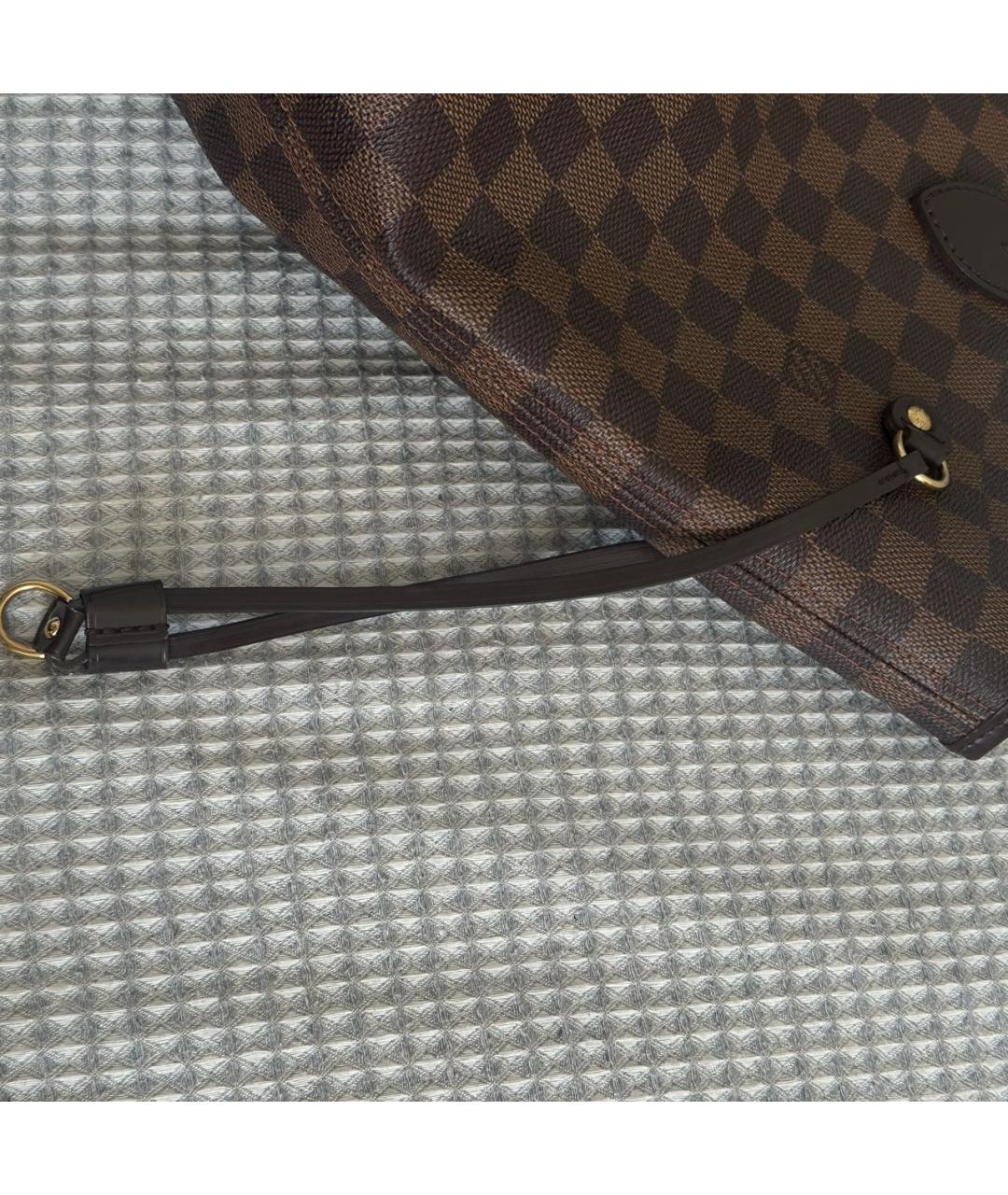 LOUIS VUITTON Коричневая сумка тоут из канвы, фото 8
