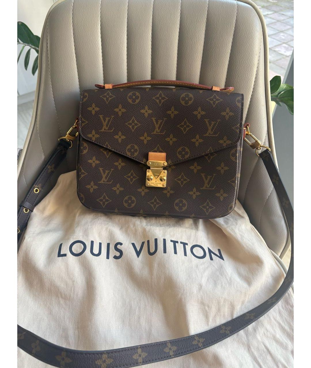 LOUIS VUITTON Коричневая сумка через плечо из канвы, фото 6