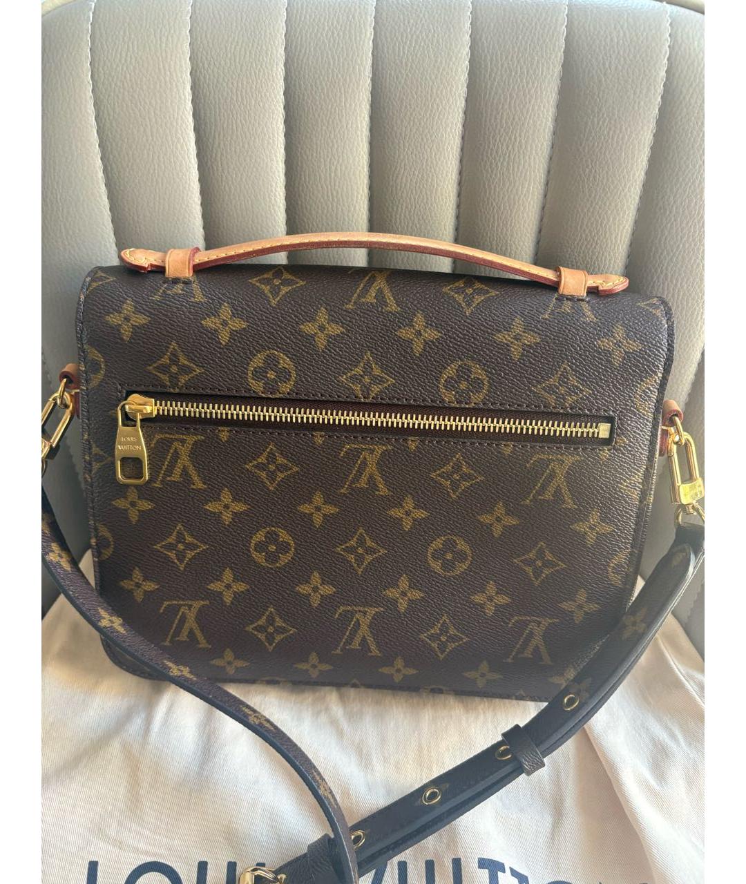 LOUIS VUITTON Коричневая сумка через плечо из канвы, фото 2