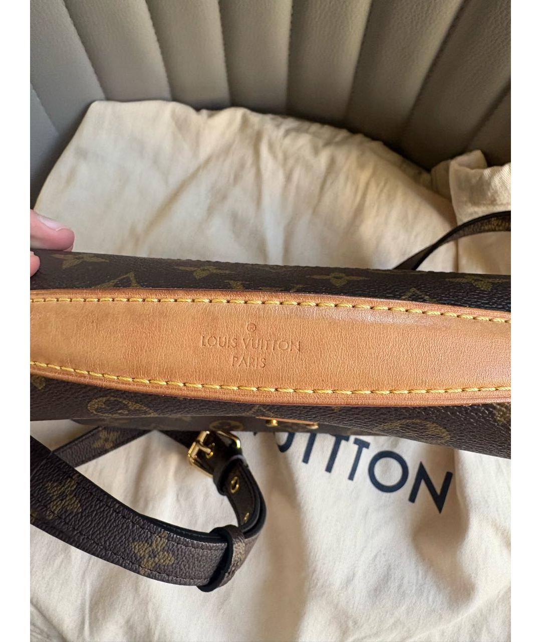 LOUIS VUITTON Коричневая сумка через плечо из канвы, фото 5