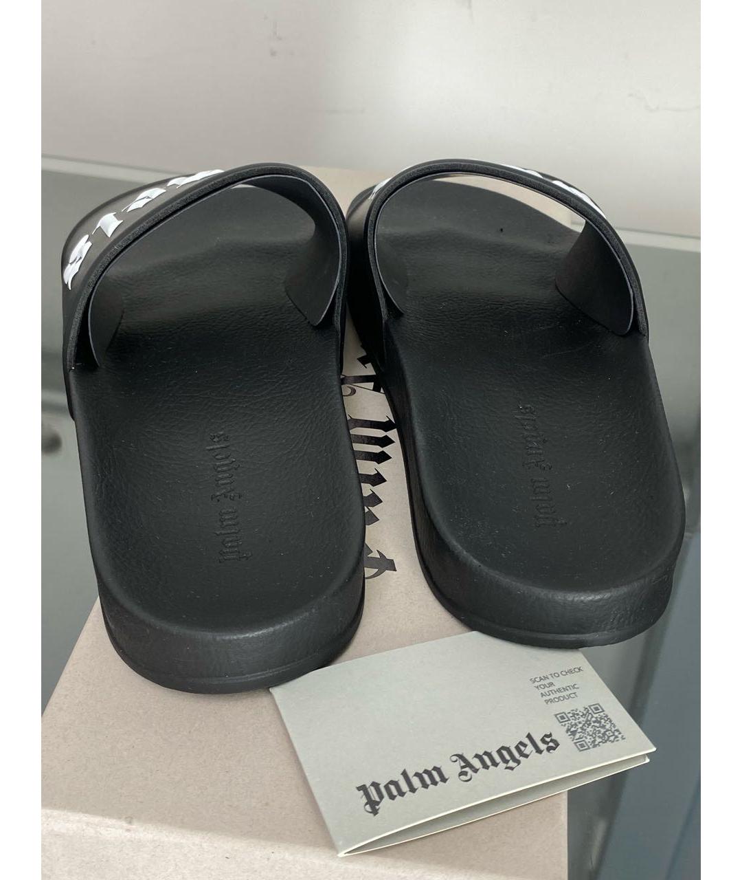 PALM ANGELS Черные шлепанцы, фото 4