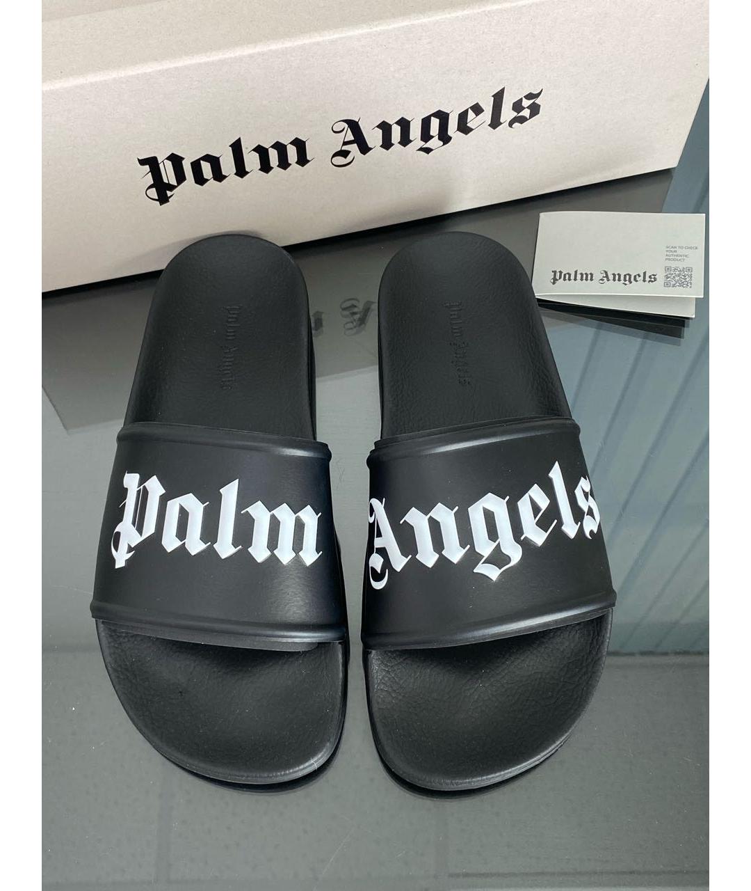 PALM ANGELS Черные шлепанцы, фото 2