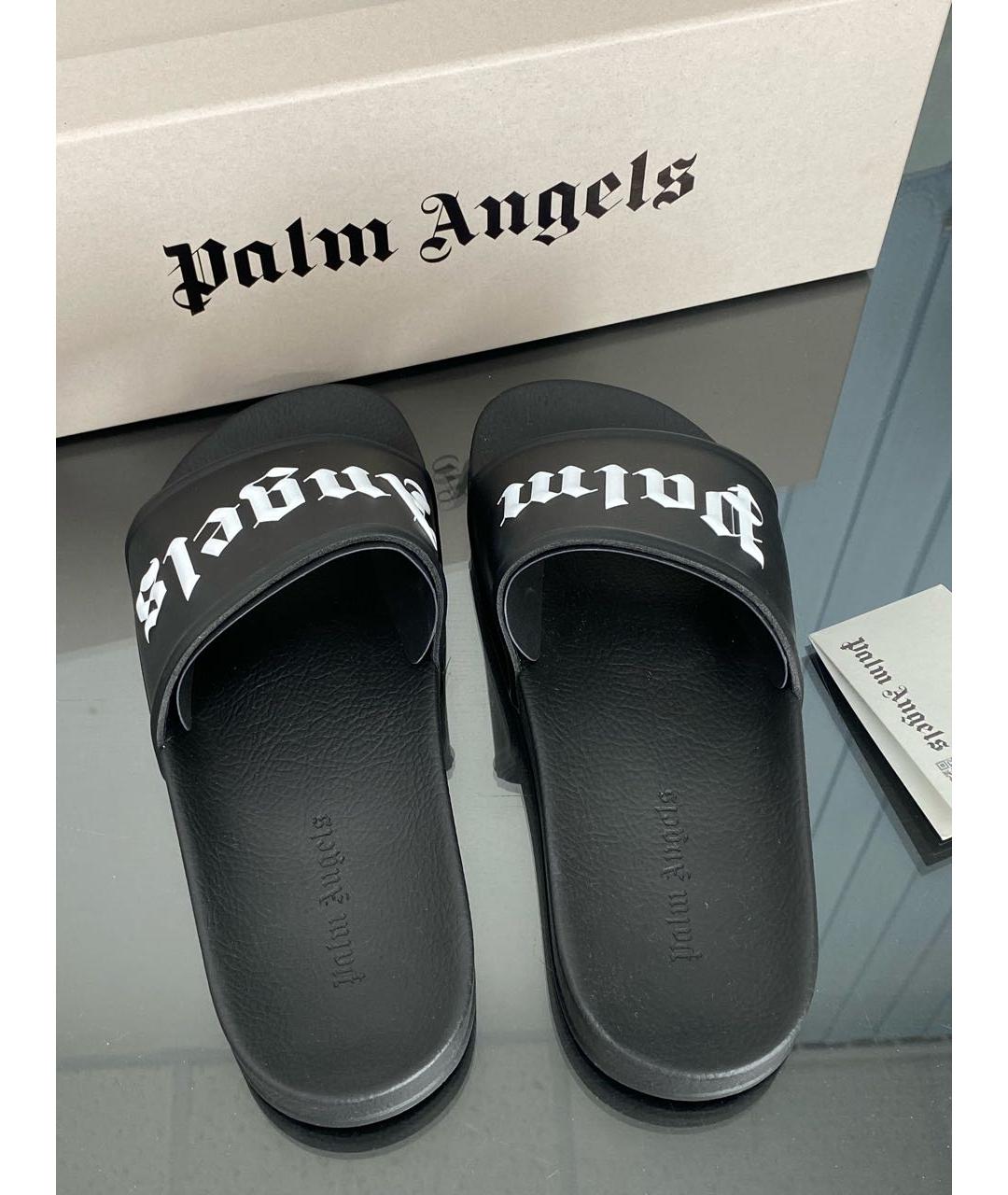 PALM ANGELS Черные шлепанцы, фото 3
