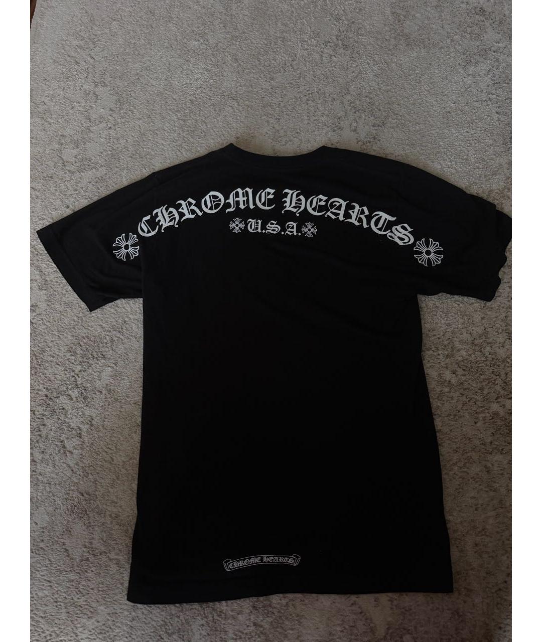CHROME HEARTS Черная хлопковая футболка, фото 2