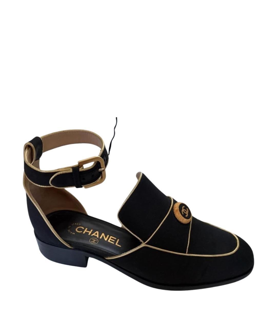 CHANEL Черные текстильные ботинки, фото 2