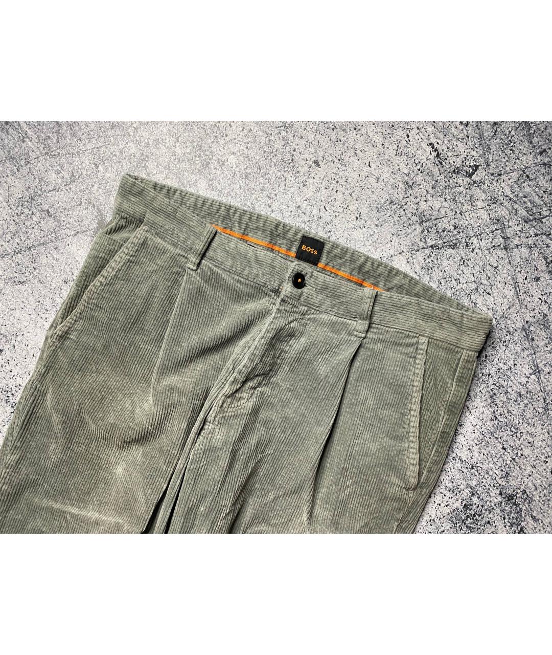 HUGO BOSS Хаки хлопковые брюки чинос, фото 4