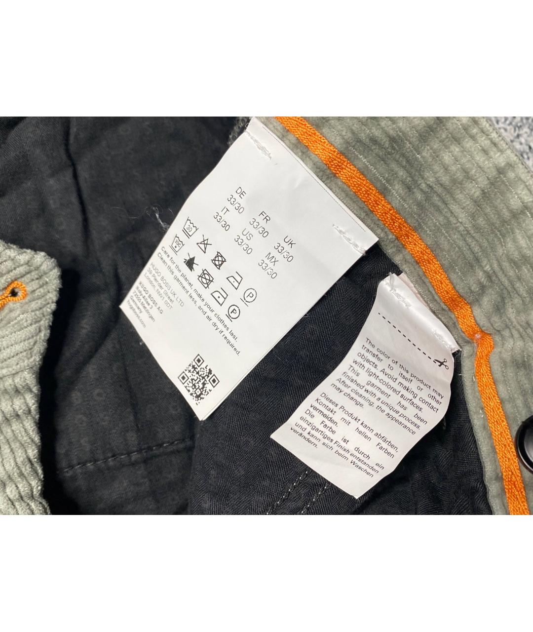 HUGO BOSS Хаки хлопковые брюки чинос, фото 9