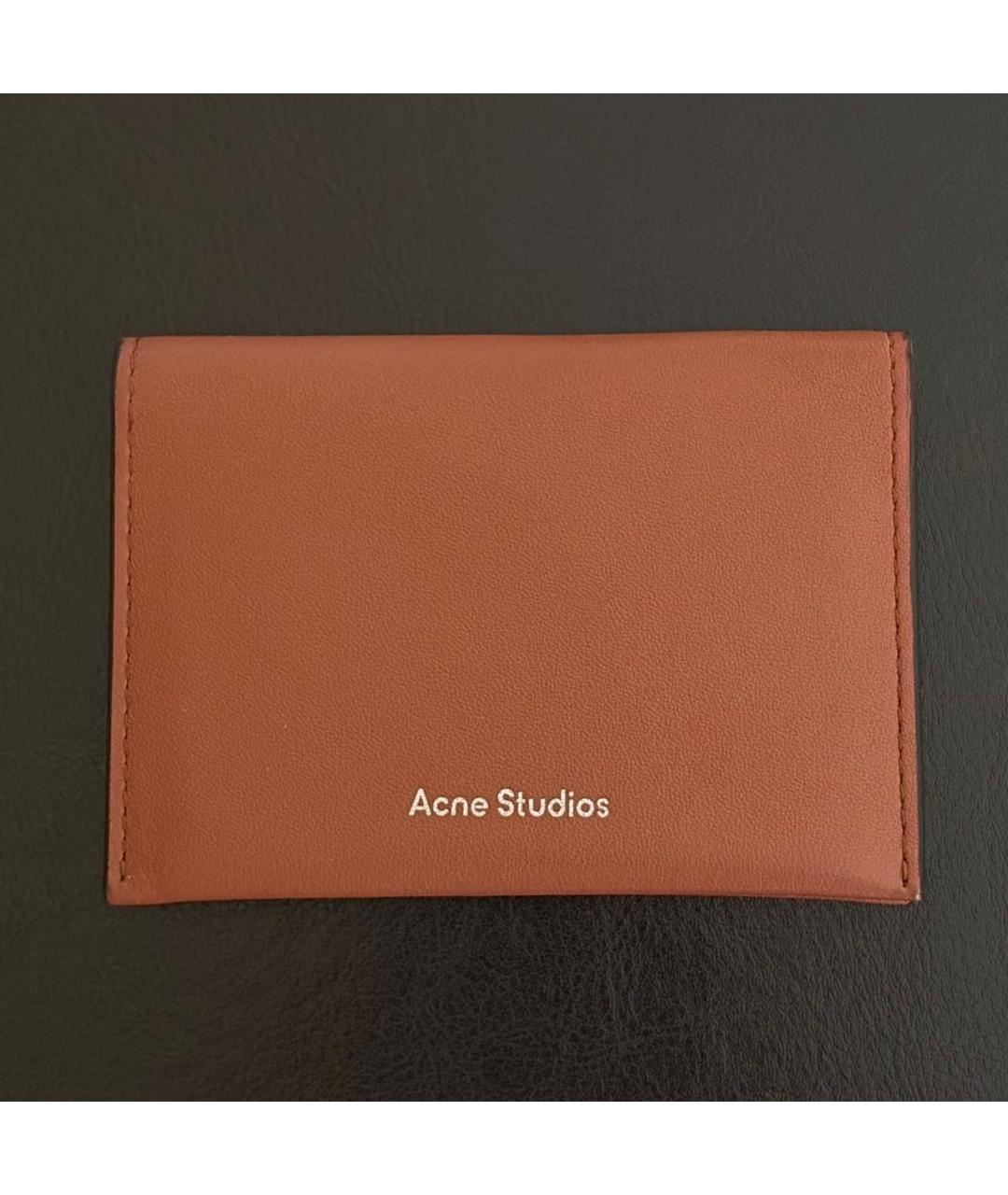ACNE STUDIOS Коричневый кожаный кардхолдер, фото 7