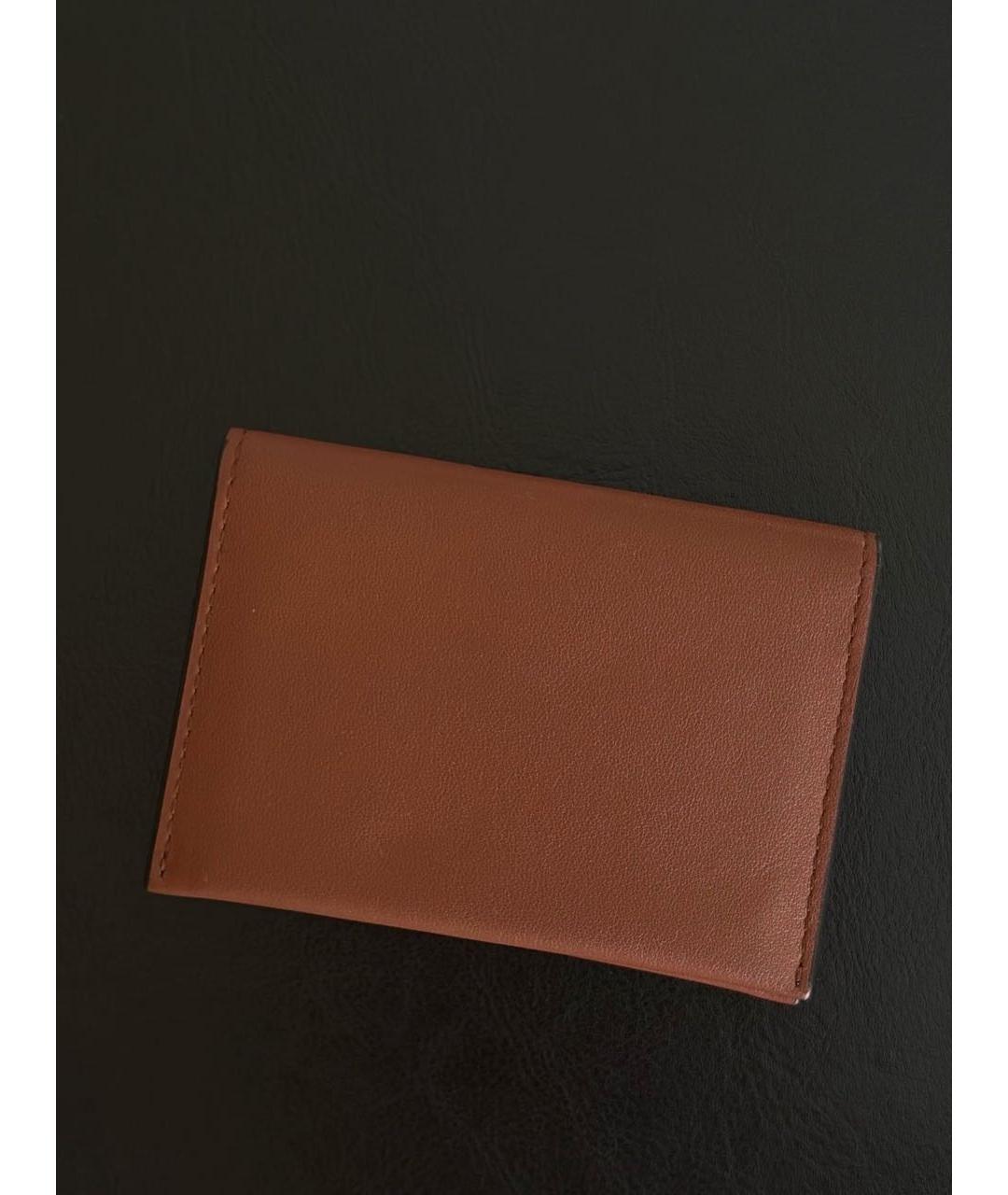 ACNE STUDIOS Коричневый кожаный кардхолдер, фото 3